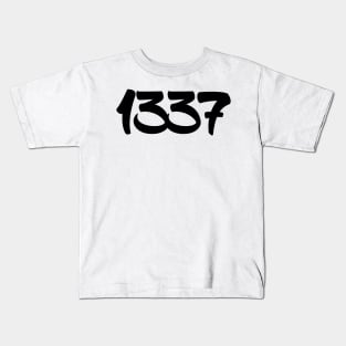 1337 leet gamer white gift idea Kids T-Shirt